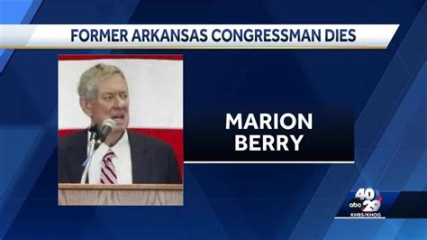Former Arkansas U.S. Rep. Marion Berry, who served 7 terms, dies at 80